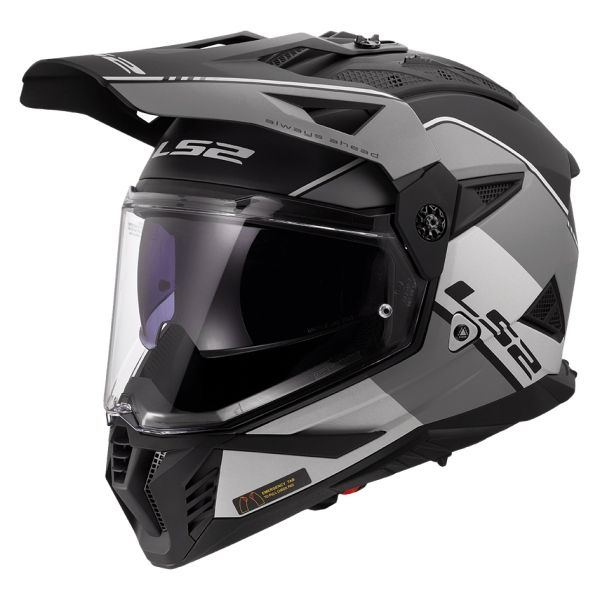 Мотошолом LS2 MX702 Pioneer 2 Rally Matt Gray Black