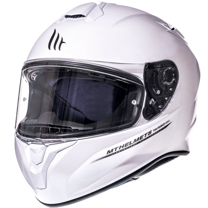 Мотошолом MT Targo Solid A0 Gloss White