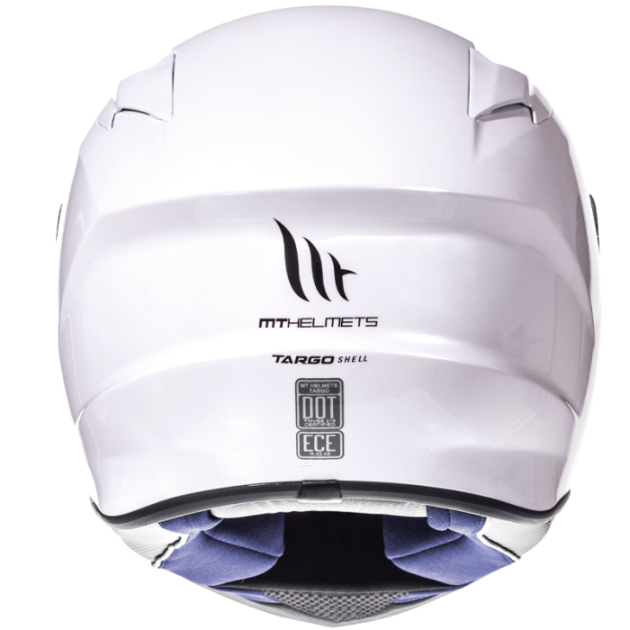 Мотошолом MT Targo Solid A0 Gloss White