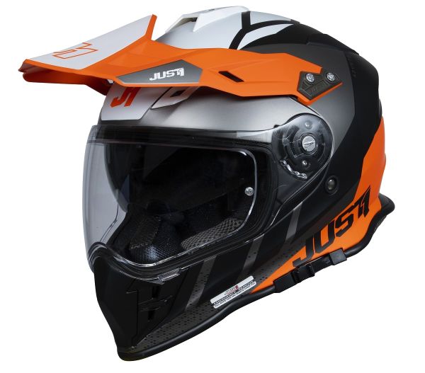 Мотошолом Just1 J34 Pro Outerspace Fluo Orange Black