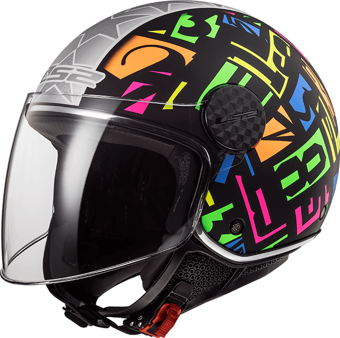 Мотошолом LS2 OF558 Sphere Lux Crisp Black Hi Vis Yellow