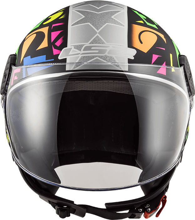 Мотошолом LS2 OF558 Sphere Lux Crisp Black Hi Vis Yellow