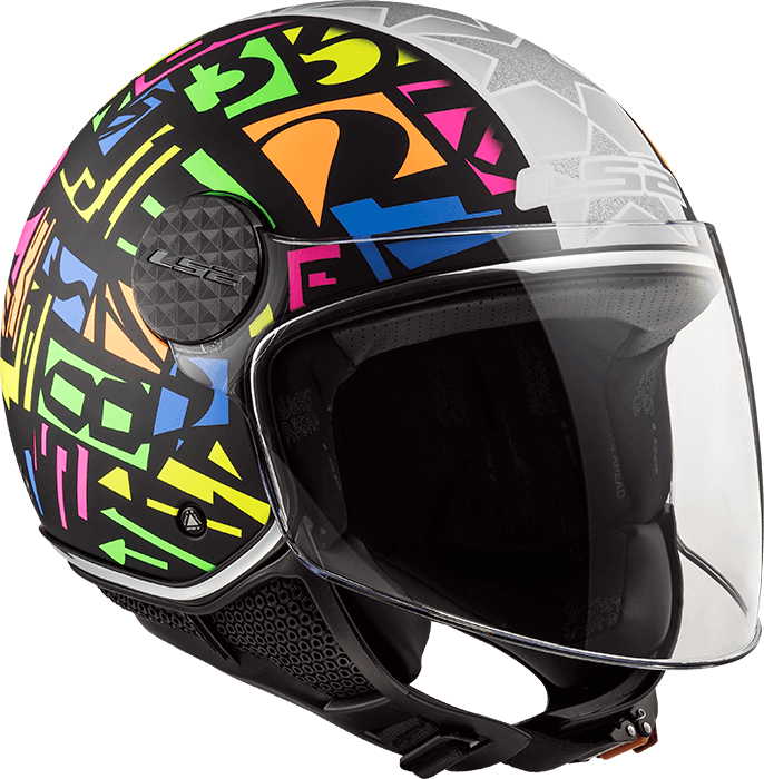 Мотошолом LS2 OF558 Sphere Lux Crisp Black Hi Vis Yellow
