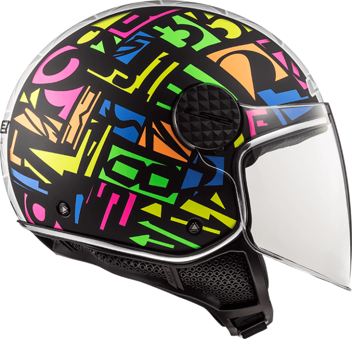 Мотошолом LS2 OF558 Sphere Lux Crisp Black Hi Vis Yellow