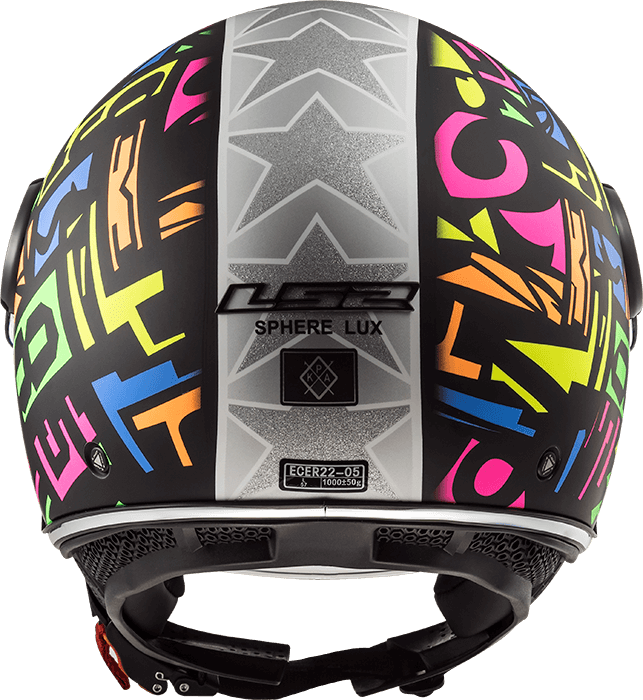 Мотошолом LS2 OF558 Sphere Lux Crisp Black Hi Vis Yellow