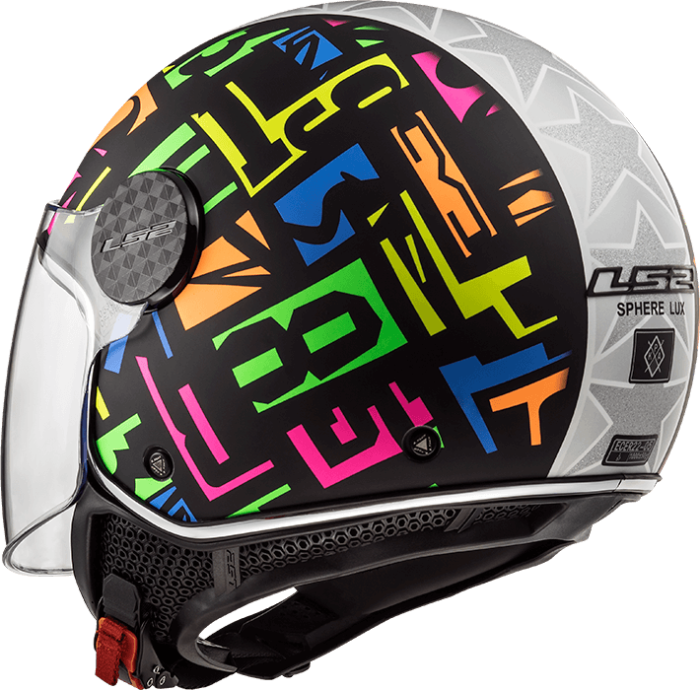 Мотошолом LS2 OF558 Sphere Lux Crisp Black Hi Vis Yellow