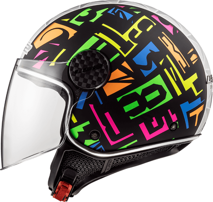 Мотошолом LS2 OF558 Sphere Lux Crisp Black Hi Vis Yellow