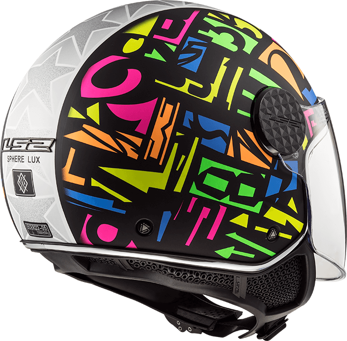 Мотошолом LS2 OF558 Sphere Lux Crisp Black Hi Vis Yellow