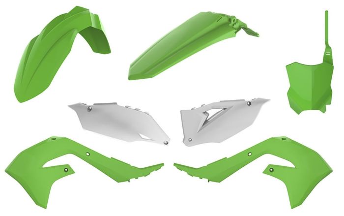 Пластик Polisport Mx Kit - Kawasaki (19-) Green/white