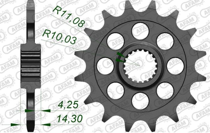 Зірка Afam 520 Sprocket - Bmw