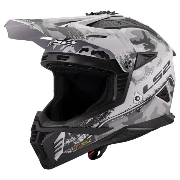 Мотошолом LS2 MX708 Fast 2 Carbine Matt Tonal Gray Black