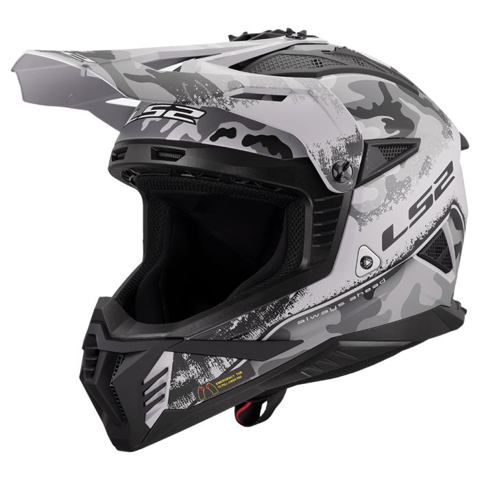 Мотошолом LS2 MX708 Fast 2 Carbine Matt Tonal Gray Black