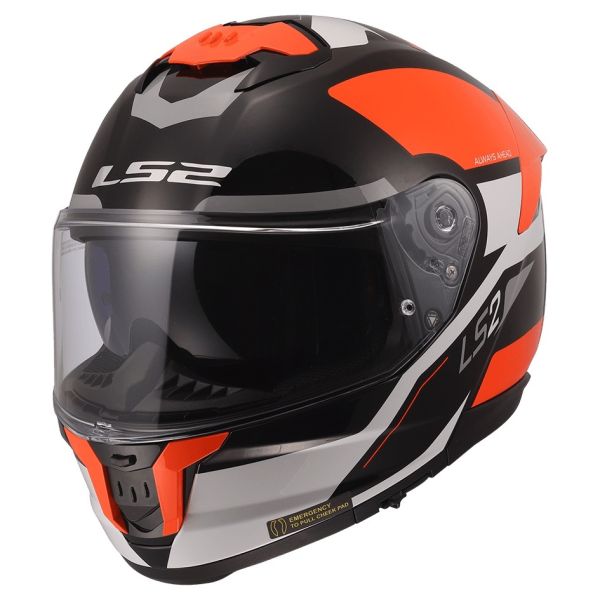 Мотошолом LS2 FF808 Stream II Tron Black Orange