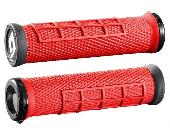 Гріпси ODI Elite Flow, V2.1 Lock On, Bright Red w/Black Clamp