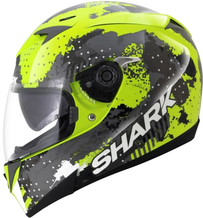 Мотошолом Shark S700 Squad Black\Fluo Yellow