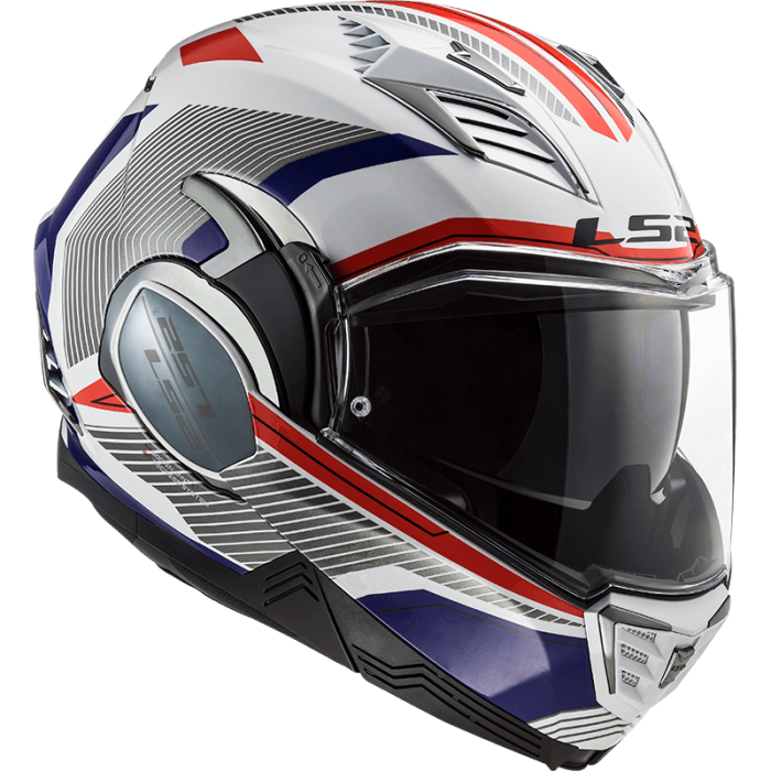 Мотошолом LS2 FF900 Valiant 2 Revo White Red Blue