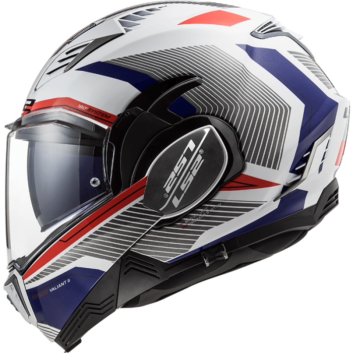 Мотошолом LS2 FF900 Valiant 2 Revo White Red Blue