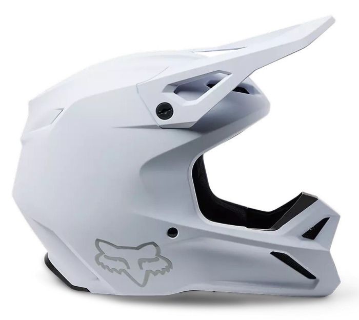 Мотошолом Fox V1 Solid Helmet Matte White