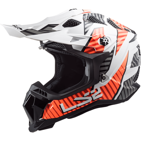Мотошолом LS2 MX700 Subverter Evo Astro Gloss White Orange