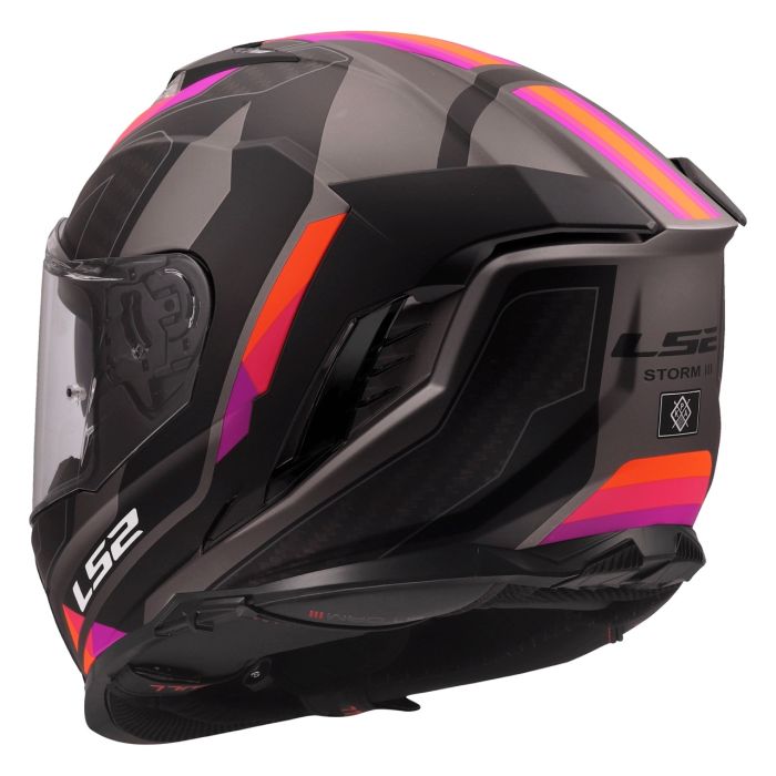 Мотошолом LS2 FF818 Storm 3 Sporty Black Purple