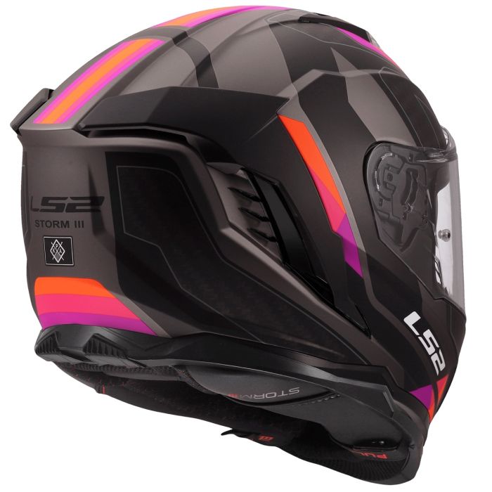 Мотошолом LS2 FF818 Storm 3 Sporty Black Purple