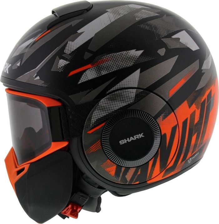 Мотошолом Shark Street Drak Kanhji Mat Black\Orange\Silver