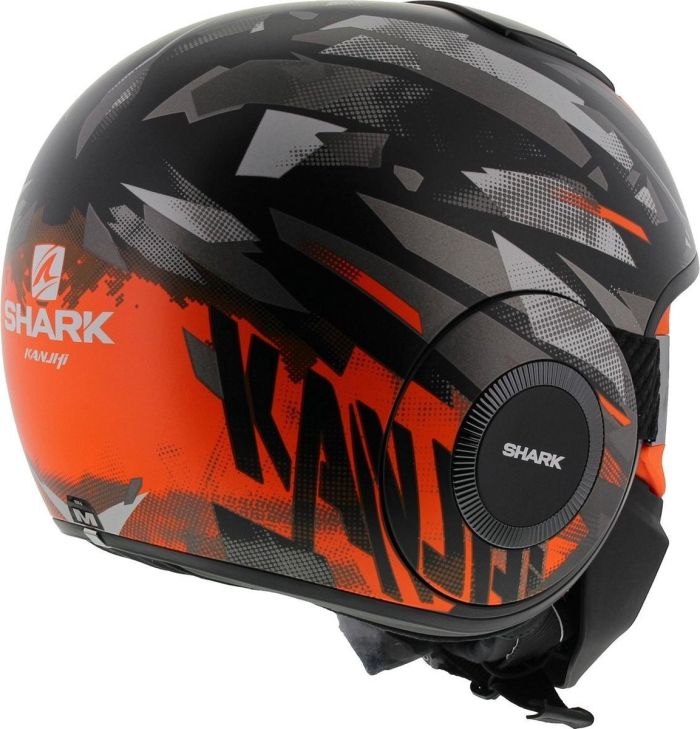 Мотошолом Shark Street Drak Kanhji Mat Black\Orange\Silver