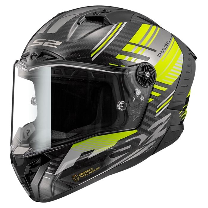 Мотошолом LS2 FF805 Thunder C Volt Gloss Black Hi-Vis Yellow
