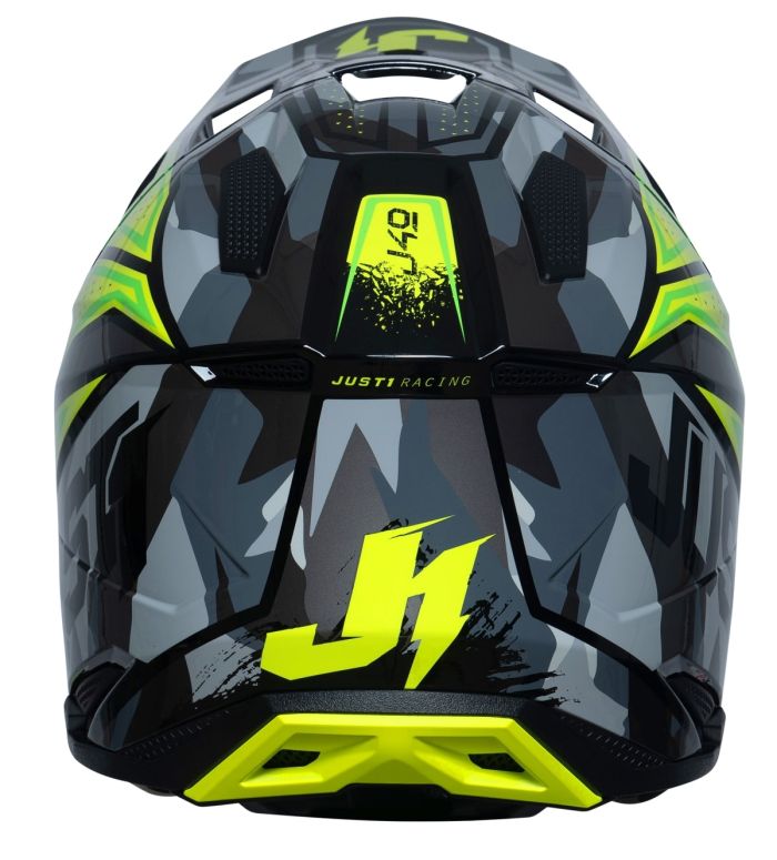 Мотошолом Just1 J40 Shooter Camo Yellow Fluo Black