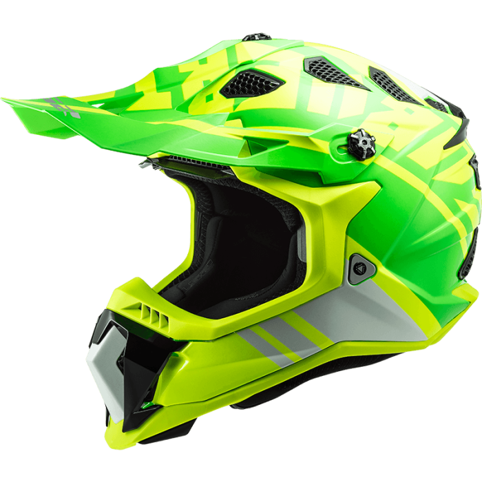 Мотошолом LS2 MX700 Subverter Evo Gammax Hi-Vis Yellow Green