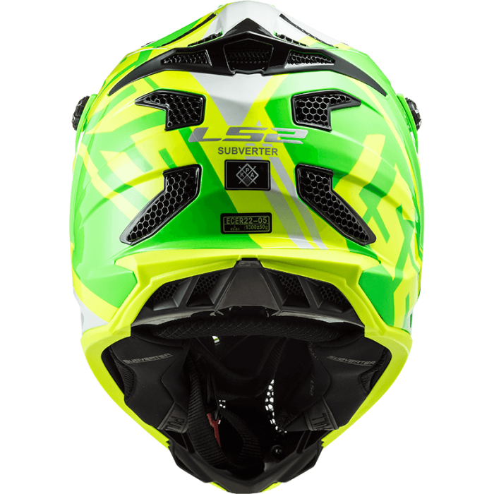 Мотошолом LS2 MX700 Subverter Evo Gammax Hi-Vis Yellow Green