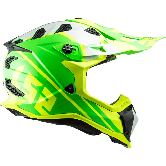 Мотошолом LS2 MX700 Subverter Evo Gammax Hi-Vis Yellow Green