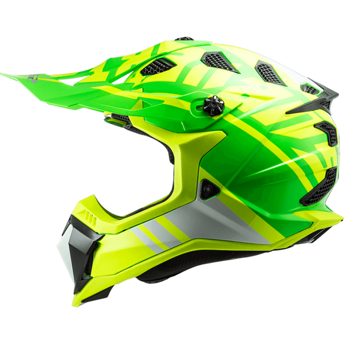 Мотошолом LS2 MX700 Subverter Evo Gammax Hi-Vis Yellow Green
