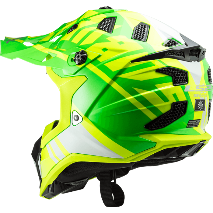 Мотошолом LS2 MX700 Subverter Evo Gammax Hi-Vis Yellow Green