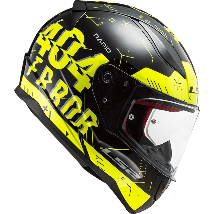 Мотошолом LS2 FF353 Rapid Player Hi-Vis Yellow Black