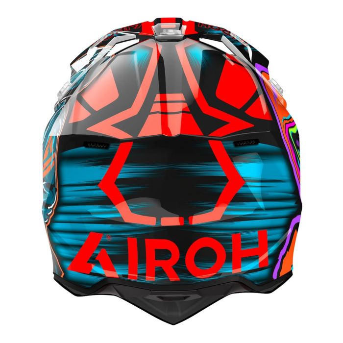 Шолом AIROH WRAAAP CYBER orange gloss