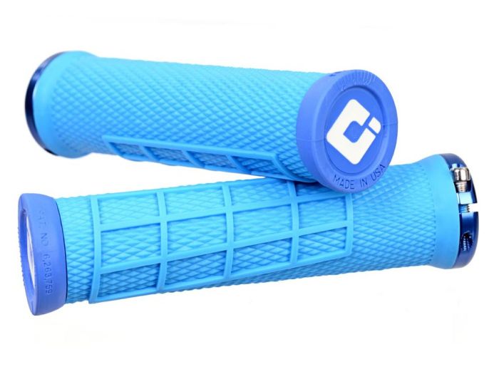 Гріпси ODI Elite Flow, V2.1 Lock On, Blue w/Blue Clamp