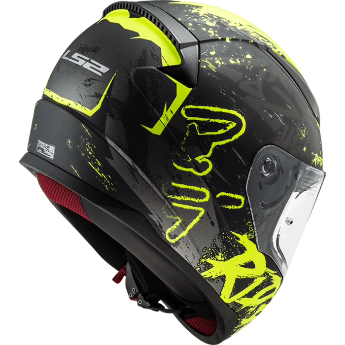 Мотошолом LS2 FF353 Rapid Naughty Matt Black Hi-Vis Yellow