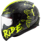 Мотошолом LS2 FF353 Rapid Naughty Matt Black Hi-Vis Yellow