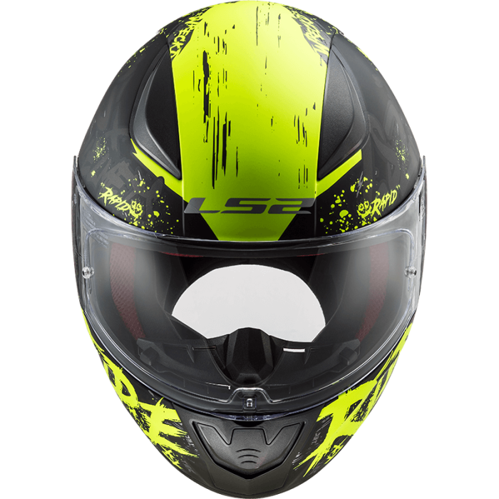 Мотошолом LS2 FF353 Rapid Naughty Matt Black Hi-Vis Yellow