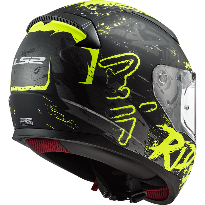 Мотошолом LS2 FF353 Rapid Naughty Matt Black Hi-Vis Yellow