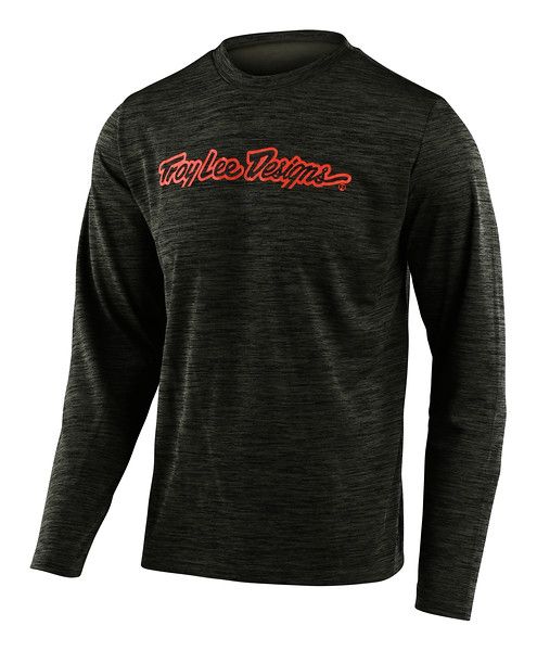 Джерсі TLD Flowline L/S Jersey [Signature Heather Green/Tangerine]