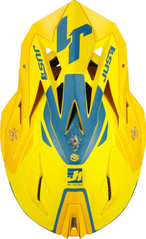 Мотошолом Just1 J18 Pulsar Yellow - Blue - Matt
