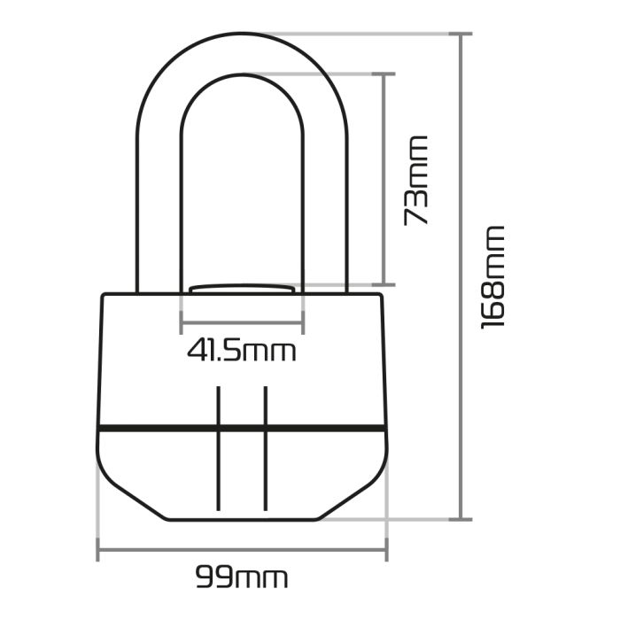 Замок Oxford Boss Alarm 16mm Padlock Black