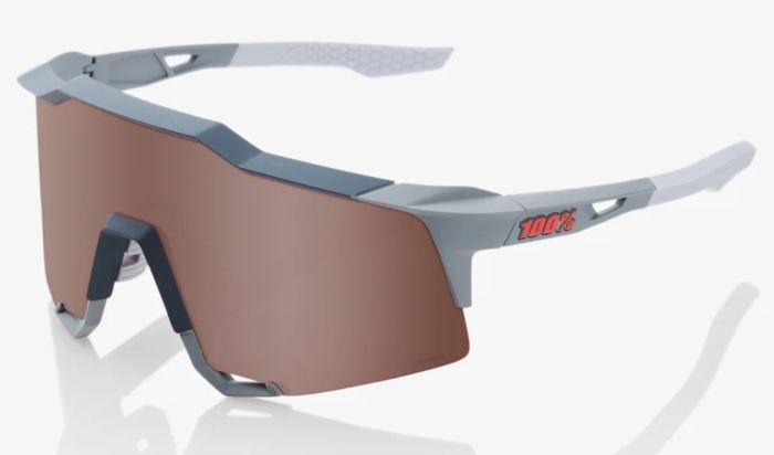 Окуляри Ride 100% Speedcraft - Soft Tact Stone Grey - Hiper Crimson Silver Mirror Lens