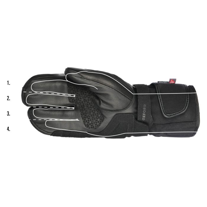 Моторукавички Oxford Polar 1.0 MS Glove Black/Fluo