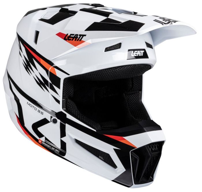 Шолом Leatt Moto 3.5 Jr Helmet + Goggle White