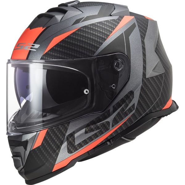 Мотошолом LS2 FF800 Storm 2 Racer Matt Titanium Orange