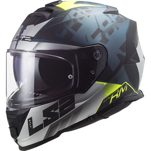 Мотошолом LS2 FF800 Storm Sprinter Matt Black Silver Cobalt