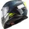 Мотошолом LS2 FF800 Storm Sprinter Matt Black Silver Cobalt